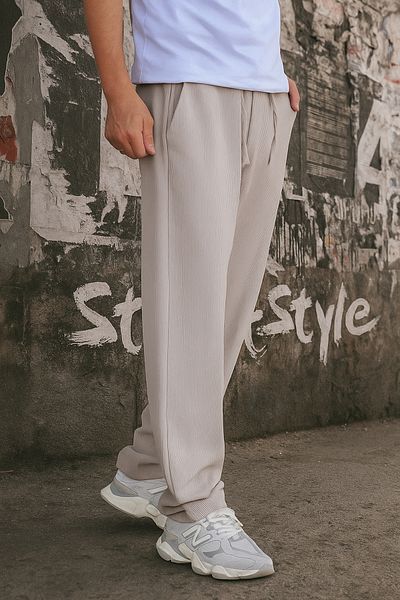 ElitWear Άνετο παντελόνι με ριγέ ελαστικό ύφασμα
