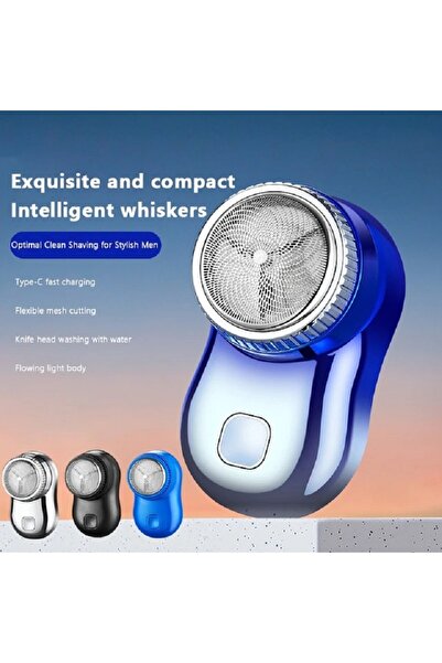 AGD Mini Electric Shaver: Portable, Rechargeable, Rotating (SQ-210) - Black