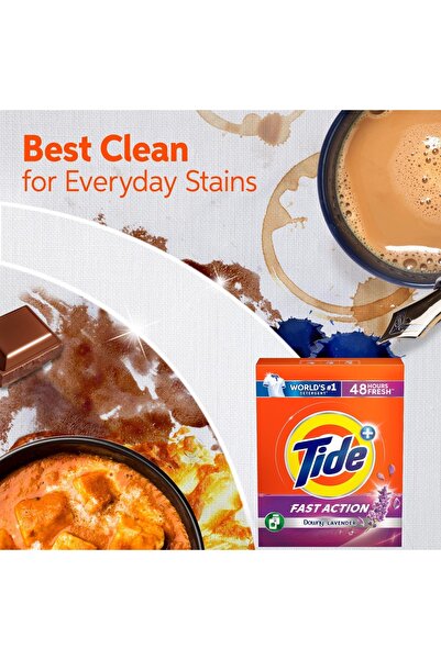 Tide Fast Action Downy Lavender Washing Powder (2 X 2.5 KG)–deep Clean, Long-lasting Fragrance & Softness