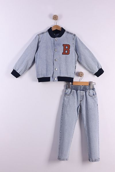 Pollito B Embroidered Jeans Set