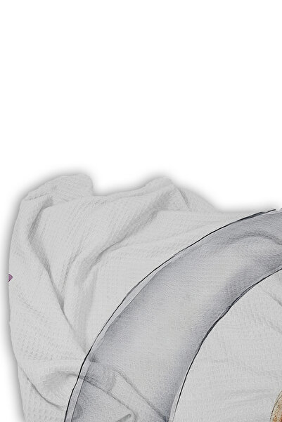 Bebişim Halı Cute Girl Sitting on the Moon Single Child Pique Pillow with Case