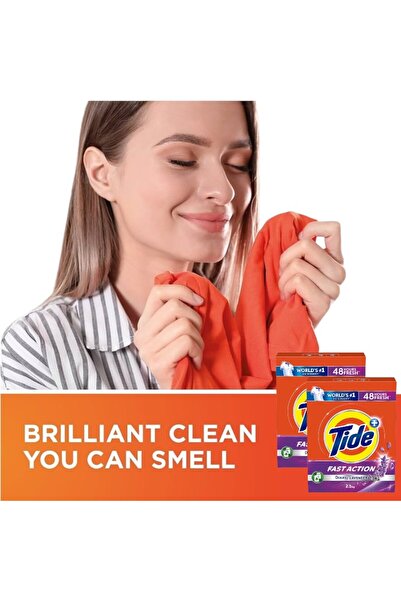 Tide Fast Action Downy Lavender Washing Powder (2 X 2.5 KG)–deep Clean, Long-lasting Fragrance & Softness