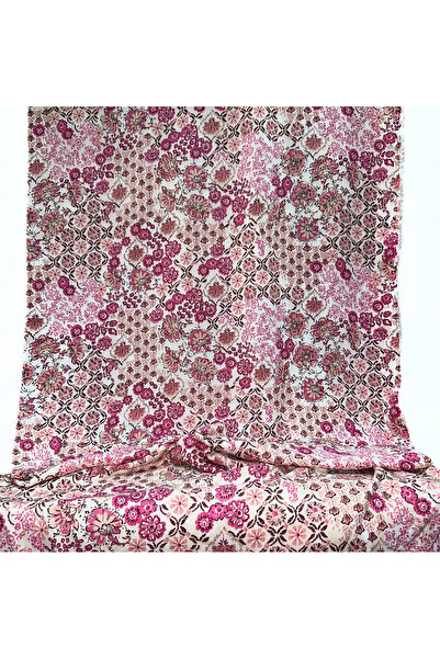 kumaş sarayı Çiçekli Desenli Viskon Kumaş – Yazlık, Akışkan ve Nefes Alan – Elbiselik / Tunik / Gömleklik