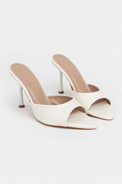 NİŞANTAŞI SHOES Renata Matte Open Toe Women's Thin Heeled Slippers