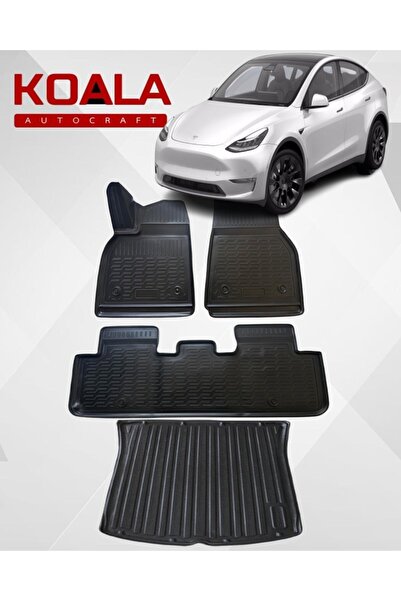 KoalaOtoTekstil Tesla Model Y (2020-2024) Ile Uyumlu - Araca Özel Paspas Ve B...