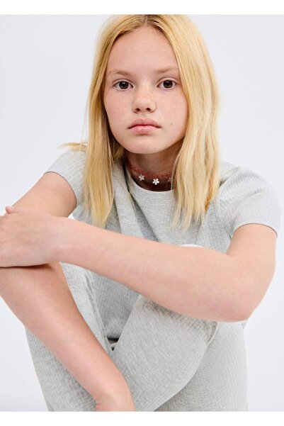 MANGO Kids Lastikli koton tişört