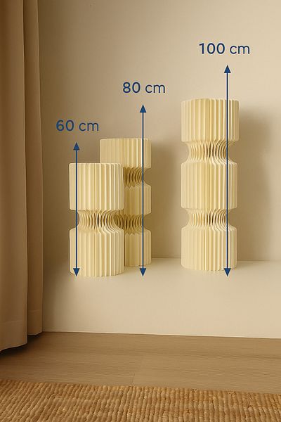 seasons box Stylish foldable display tables - 3 pieces, luxurious beige color
