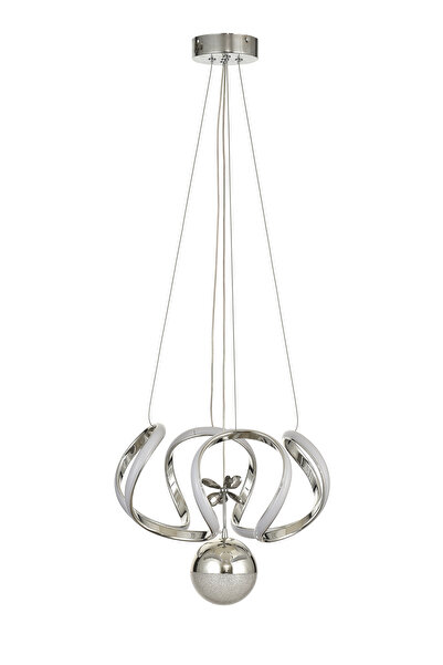 Avizemoda Rumi Tekli Dimmer Kumandalı 3 Renk Ledli (Sarı-Beyaz-Gün Işığı) Modern Sarkıt Avize - Krom