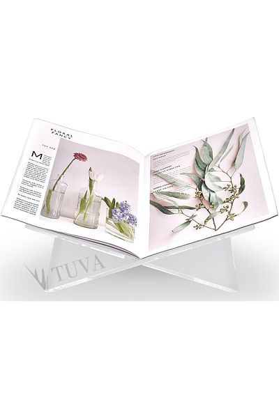TUVAREKLAM Tuva – Transparent Acrylic Bookshelf & Magazine Holder Book Holder