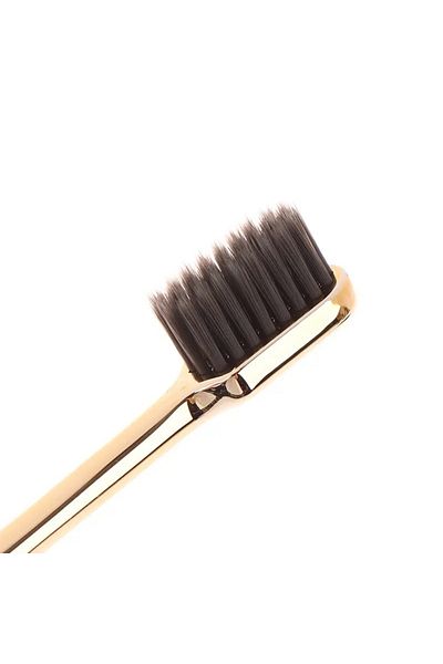 so shine tr Gold and Silver Toothbrush (2 Black Bristles)