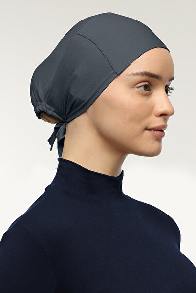 Mesa Charm Women's Hijab Lycra Lace-Up Non-Slip Combed Cotton Bonnet Smoked