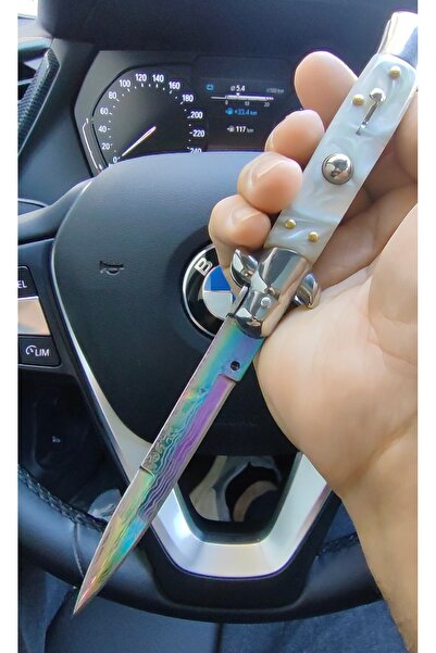 GVS Tactical AKC İTALYAN STİLETTO CEP ÇAKISI KLON 23CM DAMASCUS DESEN