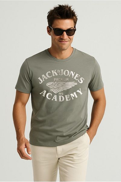 Jack & Jones Μπλουζάκι Jprblufreddy Tee Crew Neck Vetiver