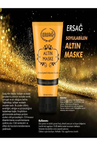 Ersağ Peelable Gold Mask 150 ml - Soap Dispenser Our Gift 287-08