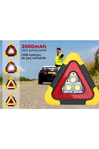 nelerbulurum SOLARLI ŞARJ EDİLEBİLİR POWERBANK ÖZELLİKLİ 3X COB LEDLİ REFLEKTÖR VE KAMP İÇİN AYDINLATMA FENER