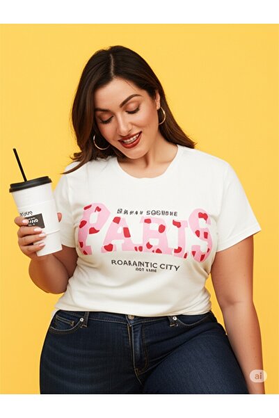 Barato White V-Neck Trend Printed Large Size Cotton Fabric Premium T-Shirt