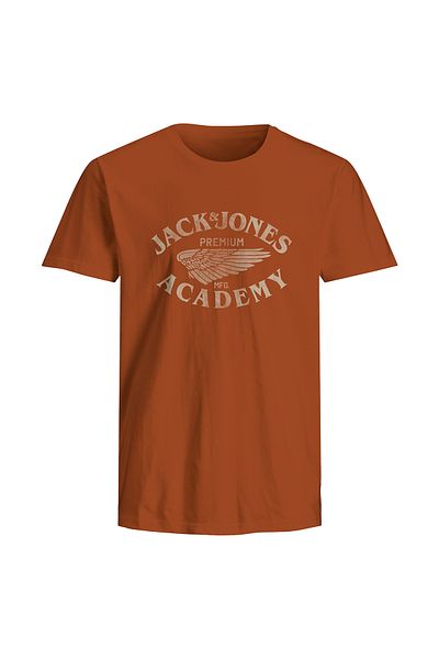 Jack & Jones Μπλουζάκι Jprblufreddy Tee Crew Neck Bombay Brown