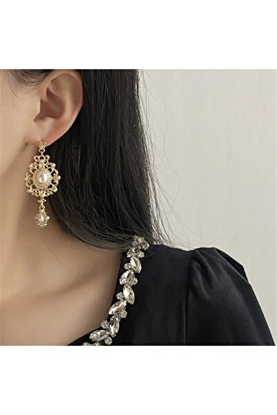 MIRADA JEWELRY Vintage İncili Damla Küpe