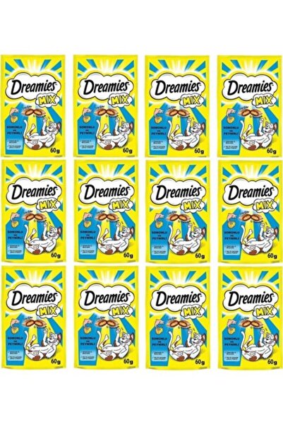 Dreamies Mix Somon Balıklı Ve Peynirli Kedi Ödülü 60 gr (12 ADET)