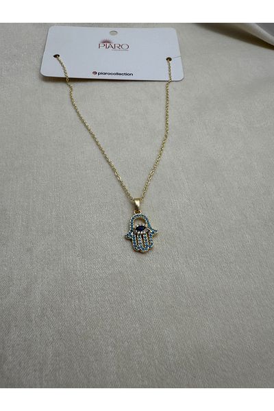 Piaro Collection Hand of Fatima Steel Necklace