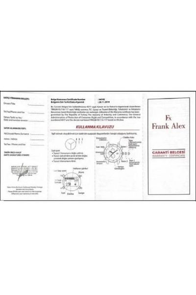 Frank Alex Fa.13634m.06 Men's Wristwatch