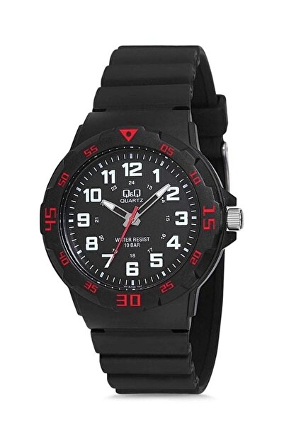 QandQ QQ VR18J006Y Ceas de mână negru, impermeabil, pentru copii - Cu curea d...