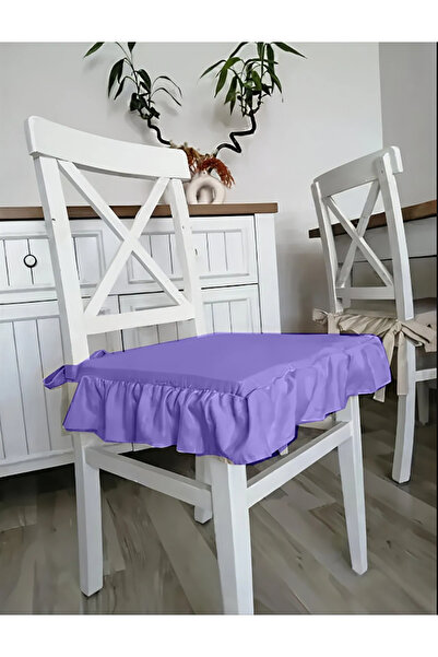 Sister Home Design Mor Fırfırlı Sıvı & Leke Itici Iskandinav Sandalye Minderi...