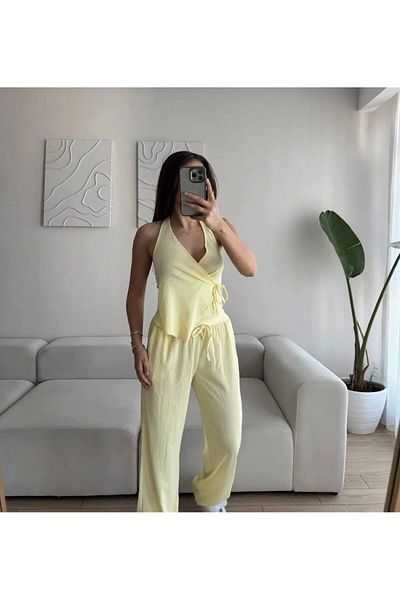 ARK MAĞAZALARI Back Low-Cut Neck Snap-On Double Suit
