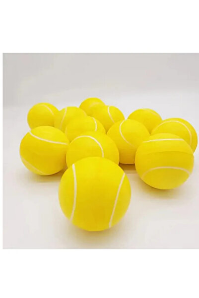 MİNGODAN 1 Adet Tenis Topu Görünümlü Sıkmalı Sünger Top El Bilek Egzersiz Ant...
