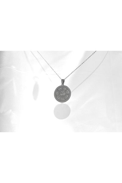 AYDESİA Ashab-I Kehf Kitmi̇r Written Round Steel Necklace