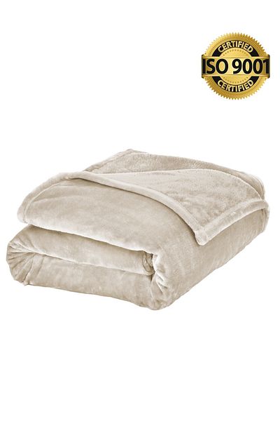 Master Home Textile Lightweight Velvet Blanket, 350GSM, 230x170cm Single Size, Soft All Season Flannel for Bed & Sofa