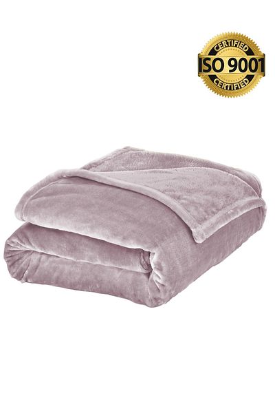 Master Home Textile Lightweight Velvet Blanket, 350GSM, 230x170cm Single Size, Soft All Season Flannel for Bed & Sofa