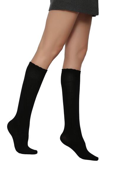 Daymod Soft Viskon Dizaltı Çorap Siyah