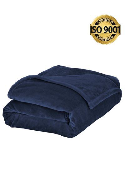 Master Home Textile Lightweight Velvet Blanket, 350GSM, 230x170cm Single Size, Soft All Season Flannel for Bed & Sofa