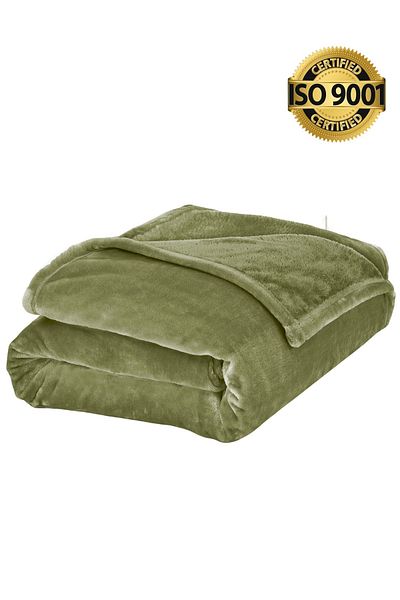 Master Home Textile Lightweight Velvet Blanket, 350GSM, 230x170cm Single Size, Soft All Season Flannel for Bed & Sofa