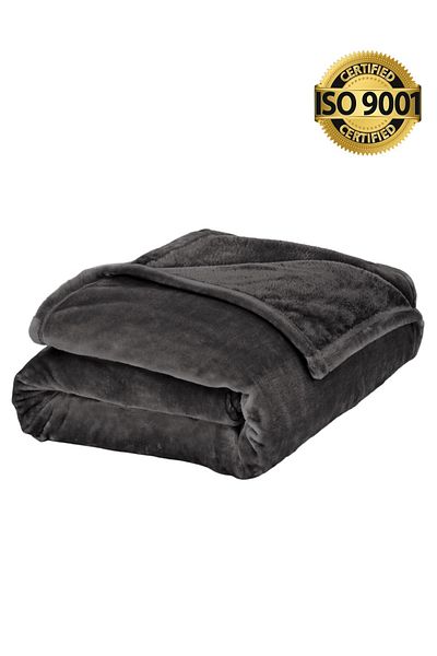 Master Home Textile Lightweight Velvet Blanket, 350GSM, 230x170cm Single Size, Soft All Season Flannel for Bed & Sofa