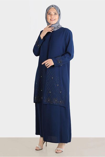 Alvina STONE EMBROIDERED CREPE DRESS 20224