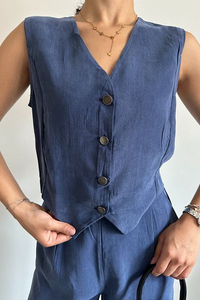 Feela Moda 2011 Women's Modal Fabric Woven Vest Palazzo Suit