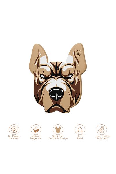 Generic Aroma Angry Dogs Pitbull Car Air Freshener – Long-lasting Fresh Linen Scent For Cleaner Car Air