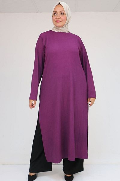 Eslina 57051 Σετ παντελονιού μεγάλου μεγέθους - Plum