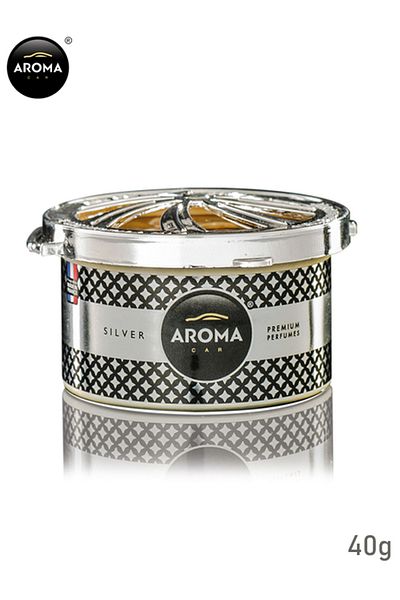 Generic Aroma Car Air Freshener Silver 40g Premium Dashboard Perfume