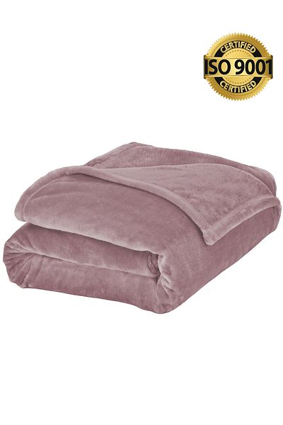 Master Home Textile Lightweight Velvet Blanket, 350GSM, 230x170cm Single Size, Soft All Season Flannel for Bed & Sofa