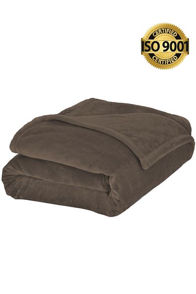 Master Home Textile Lightweight Velvet Blanket, 350GSM, 230x170cm Single Size, Soft All Season Flannel for Bed & Sofa