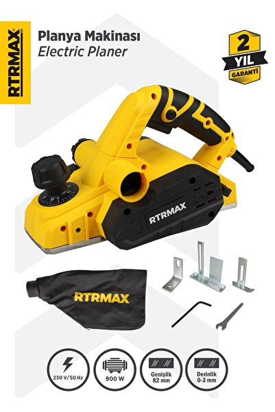 Rtrmax Rtm3990 Elektrikli Planya Makinası 900 W 82 Mm