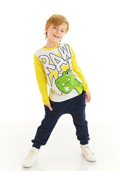 Denokids Rawr Dino Boy T-shirt Trousers Set