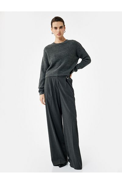 Koton Long Sleeve Crew Neck Knitwear Basic Sweater