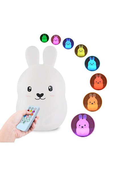 miraza Lampa De Veghe Iepuraș Led Cu Senzor Tactil, 9 Moduri Iluminare, Usb, ...