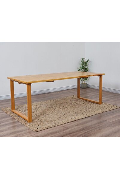 AVOKADO MOBİLYA Cheri Large Doğal Masif Yemek Masası
