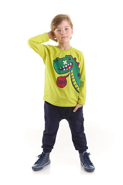 Denokids Rawr Dinosaur Boy T-shirt Pants Set