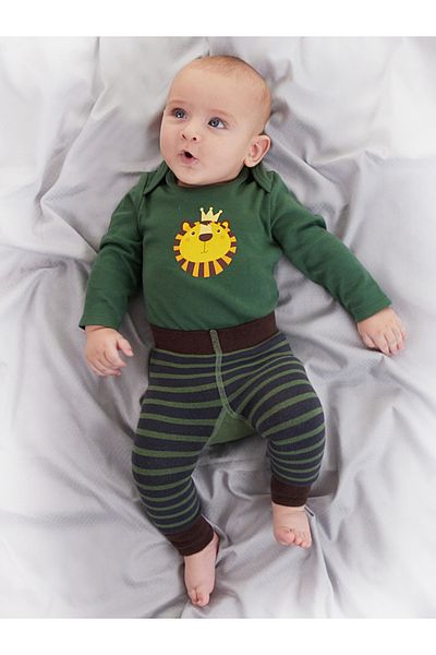 Denokids أصلان طقم لباس ضيق وبنطلون بيبي بوي كاكي